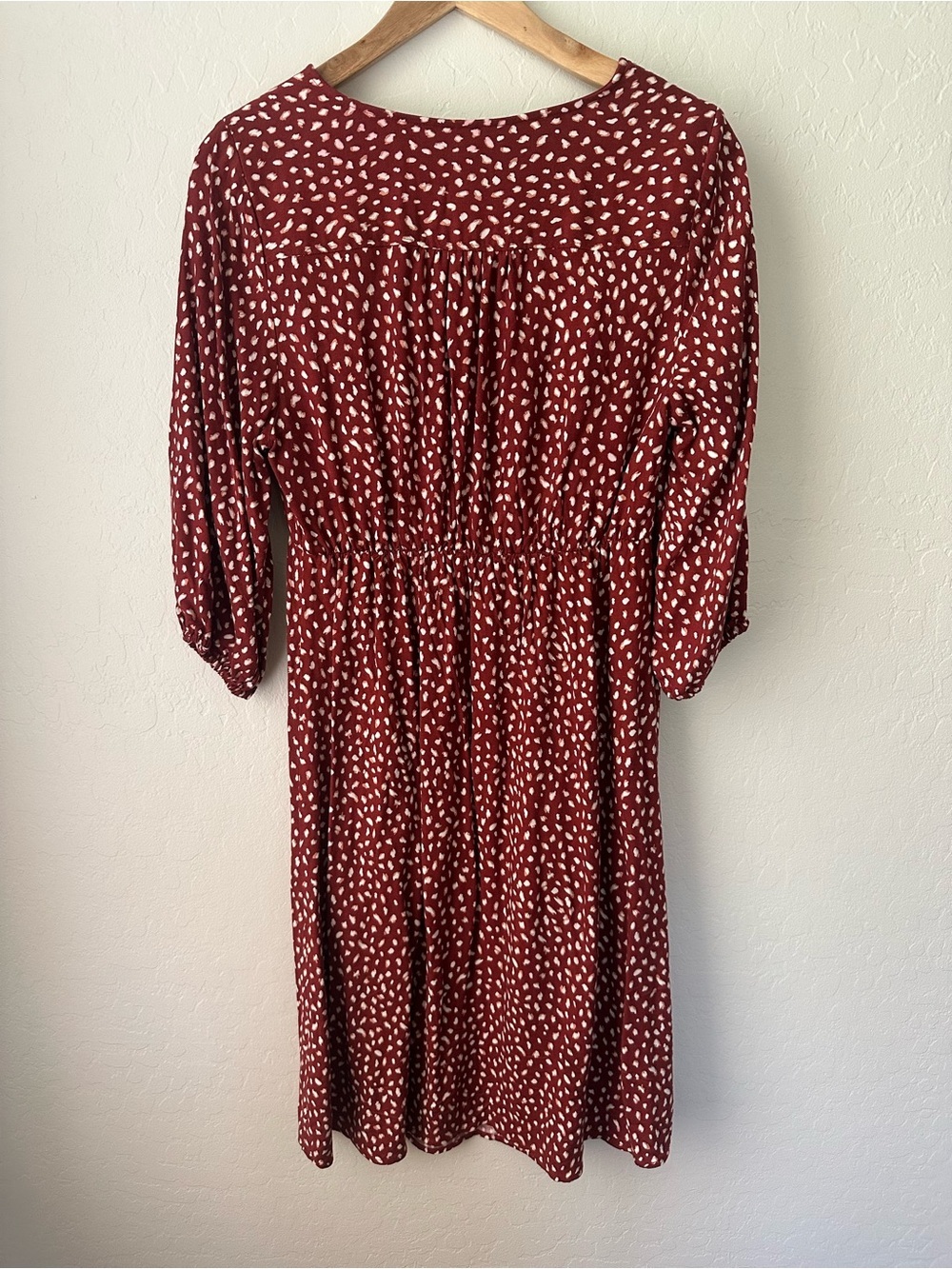 Isabel Maternity Red Patterned Midi Dress S - Picture 5 of 6